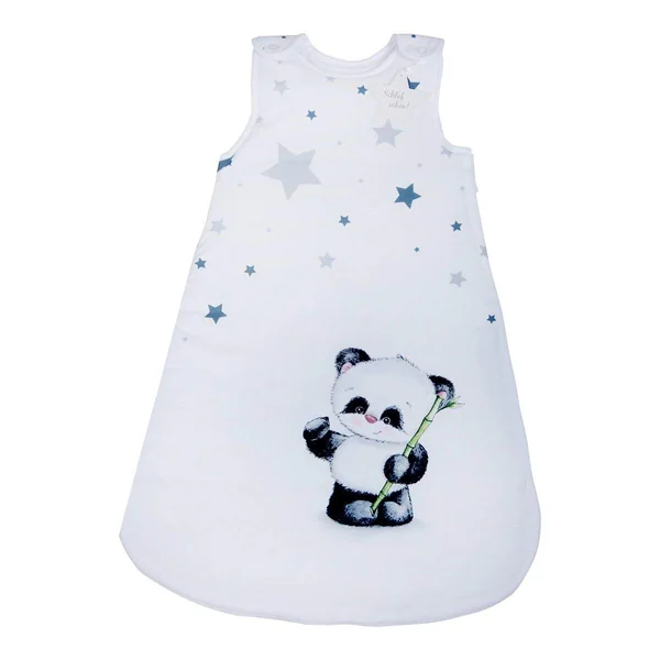 Herding Baby Best Baby-Sleeping Bag, Panda Motif, 70 cm, Allround Zipper and Snap Buttons, White