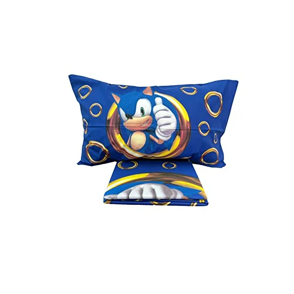 hermet Sonic Single Duvet Cover, Single Cotton, Duvet Cover Set with Pillowcase, 100% Cotton, Official Product