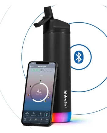 HidrateSpark Steel Vacuum Insulated 620ml Smart Water Bottle in Black