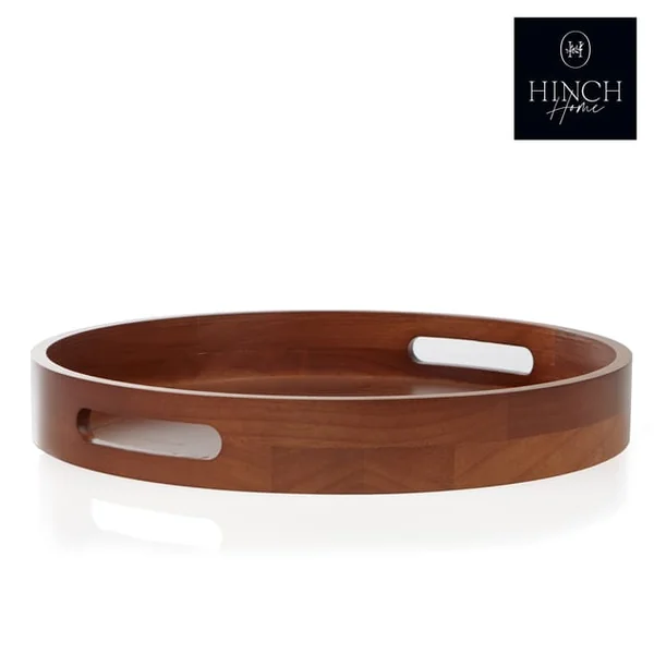 Hinch Home Round Wooden Tray