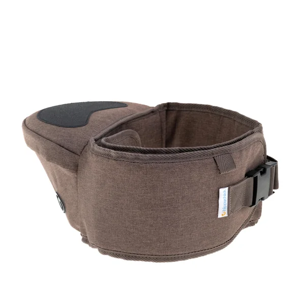 Hippychick Hipseat Baby Carrier, Brown, Lightweight Back-Saving Support Waist Stool, Ergonomic Design, Adjustable Strap, Suitable for Infants from 6 Months to 3 Years, Denim Mocha