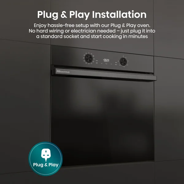 Hisense Hi2 BI622ABPGUK Built-in Single Fan Electric Oven - Black