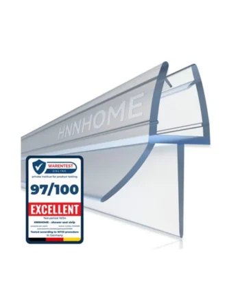 HNNHOME Bath Shower Screen Door Seal Strip for 4-6mm Straight Glass Up to 12mm Gap