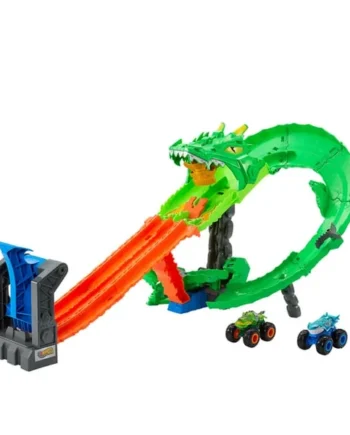 Hot Wheels Monster Trucks Sharks vs. Dinos Dragon Destruction Playset