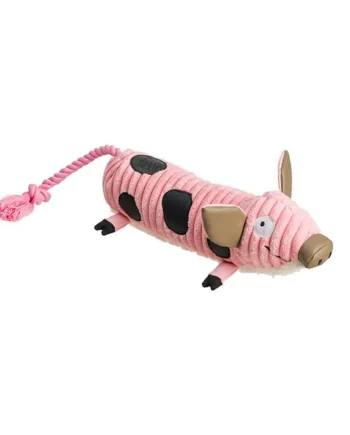House Of Paws Pig Cord Dog Chew Toy Pink (45cm)