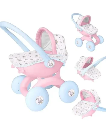 HTI Toys & Games BabyBoo 4 in 1 My First Pram | Childrens Baby Doll Pushchair Stroller Toy Great for Girls & Boys 18 Months+