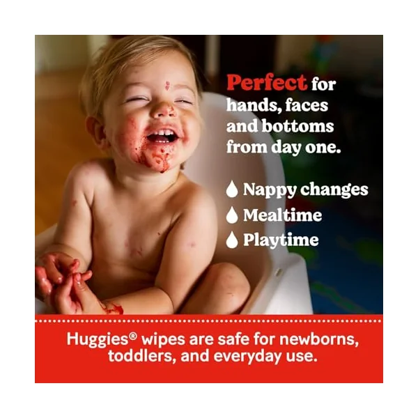 Huggies Pure Plastic Free Baby Wipes - Single Pack (48 Wipes) – 99% Water Wet Wipes, Fragrance Free, Hypoallergenic, Better Cleaning, Soft and Gentle on Babies' Delicate Skin