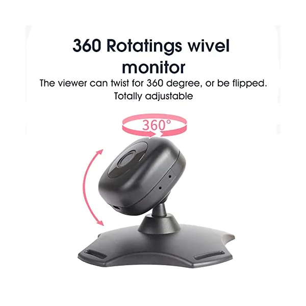 HUIOP Car Baby Monitor Wireless,WiFi Baby Car Monitor Wireless Monitor Camera for Baby Rear Facing Seat 360° Rotation Night Vision USB Powered Baby Car Mirror Camera