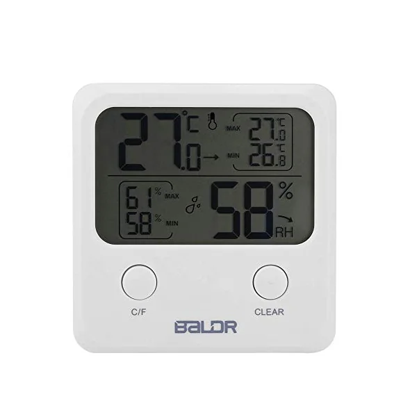 Humidity and Temperature Meters with Bracket and Hanging Digital Hygrometer Indoor Thermometer, Gauge Indicator Room, Accurate