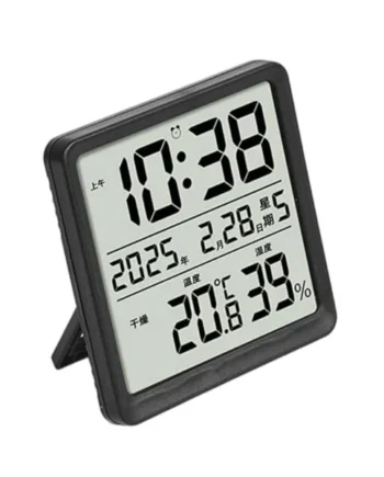 Humidity Meter Digital Magnetic Temperature Gauge with Timer | Household Humidity Sensor for Home Bedroom Living Room Greenhouse Garage Bathroom Shower Office