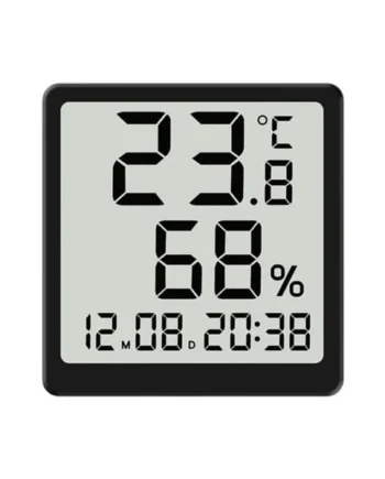 Humidity Meter Magnetic Digital Temperature Sensor Gauge with Timer | Household Humidity Sensor for Home Bedroom Living Room Greenhouse Garage Bathroom Shower Office