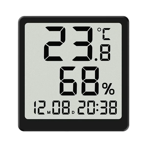 Humidity Meter Magnetic Digital Temperature Sensor Gauge with Timer | Household Humidity Sensor for Home Bedroom Living Room Greenhouse Garage Bathroom Shower Office