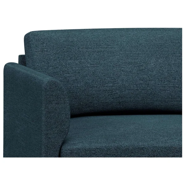 Hutch Fabric Curve Arm 4 Seater Corner Sofa - Aegean Blue