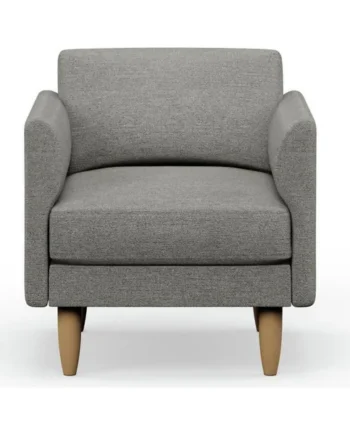 Hutch Fabric Curve Arm Armchair - Dove Grey