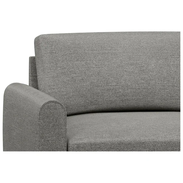 Hutch Fabric Round Arm 4 Seater Corner Sofa - Dove Grey