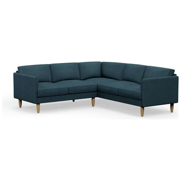 Hutch Plus Reversible Curve Arm 5 Seater Sofa - Aegean Blue