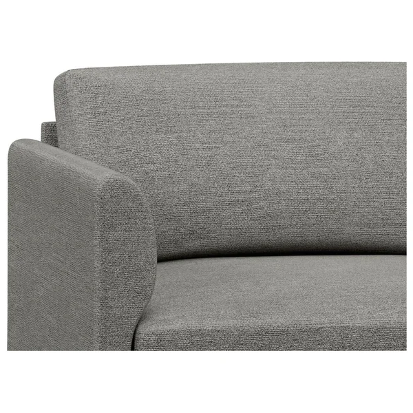 Hutch Slim Fabric Curve Arm 5 Seater Corner Sofa - Dove Grey