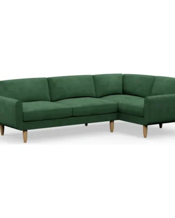 Hutch Slim Reversible Round Arm 5 Seater Sofa - Sage Green
