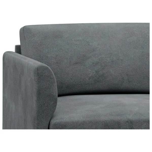 Hutch Velvet Curve Arm 2 Seater Sofa - Slate Grey