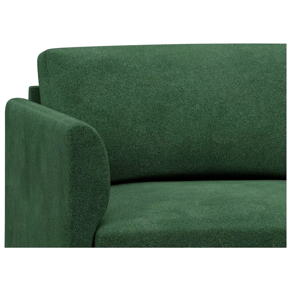 Hutch Velvet Curve Arm 3 Seater Sofa - Sage Green