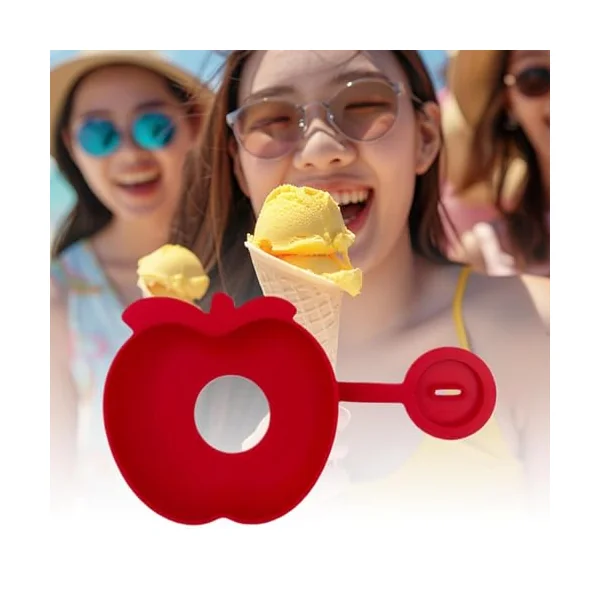 Ice Cream Drip Catcher, Non-Slip, Reusable Mat Keeps Hands Clean - Silicone Ice Cream Cup Holder for Girls, , Preschool Children, Home, Couch, Nursery