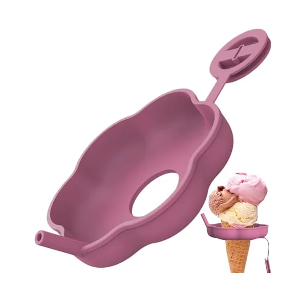 Ice Cream Holders for Kids Silicone Drip Catcher Stand Sleeves | Cone Holder Catcher for Summer Outdoor Travel Freezer Yogurt Desserts Homemade Boys Girls