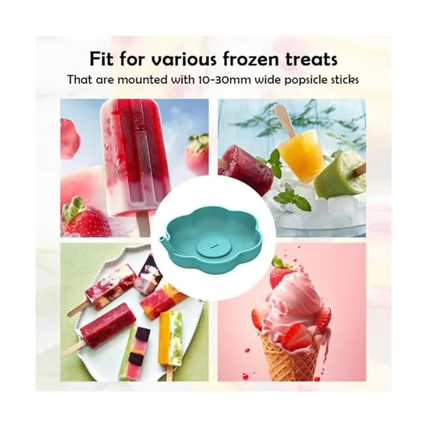 Ice Pop Holders for Kids Reusable Silicone Drip Catcher Stand | Freeze Pop Sleeve With Straw for Kids Girls Hot Day Summer Desserts Yogurt Travel Homemade Outdoor Freezer