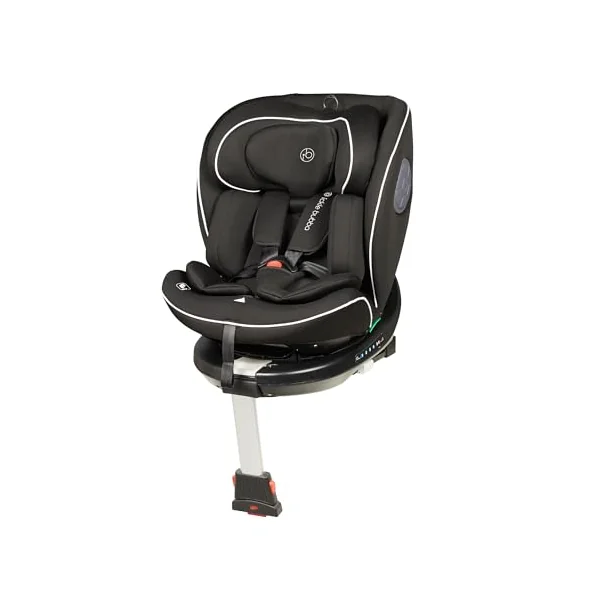 Ickle Bubba Radial i-Size Plus 360°, ISOFIX Rotating Car Seat (Black) | Birth to 150cm (Approx. 12 years), Rear & Forward Facing, Memory Foam Headrest, Side Impact Protection. Meets ECE R129
