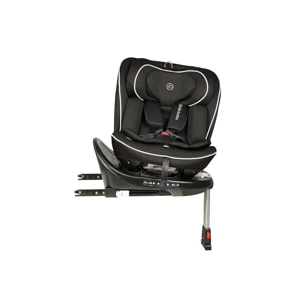 Ickle Bubba Radial i-Size Plus 360°, ISOFIX Rotating Car Seat (Black) | Birth to 150cm (Approx. 12 years), Rear & Forward Facing, Memory Foam Headrest, Side Impact Protection. Meets ECE R129