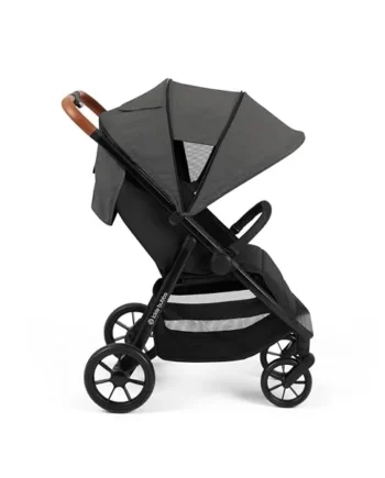 Ickle Bubba Stomp Stride Baby Stroller, Lightweight Travel Stroller & Pushchair with Extra Large Seat, Multi-Terrain EVA Wheels, UPF50+ Extendable Hood & Raincover, Birth to 22kg, Charcoal Grey