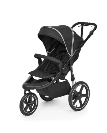 Ickle Bubba Venus Jogger Pro All Terrain Pushchair (Midnight) | 3 Wheel Jogging Running Buggy Air Filled Tyres, Rear Suspension, Handlebar Brake, UPF50+ Hood, From Birth to 22kg
