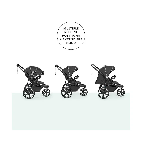 Ickle Bubba Venus Jogger Pro All Terrain Pushchair (Midnight) | 3 Wheel Jogging Running Buggy Air Filled Tyres, Rear Suspension, Handlebar Brake, UPF50+ Hood, From Birth to 22kg