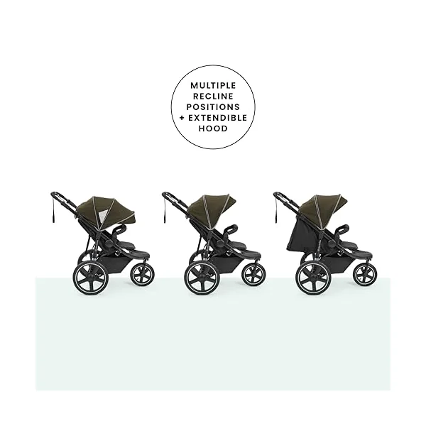 Ickle Bubba Venus Jogger Pro All Terrain Pushchair (Woodland) | 3 Wheel Jogging Running Buggy With Reclining seat, Rear Suspension, Handlebar Brake, UPF50+ Hood, From Birth to 22kg