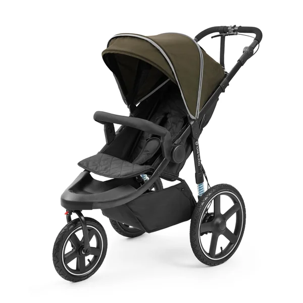 Ickle Bubba Venus Jogger Pro All Terrain Pushchair (Woodland) | 3 Wheel Jogging Running Buggy With Reclining seat, Rear Suspension, Handlebar Brake, UPF50+ Hood, From Birth to 22kg