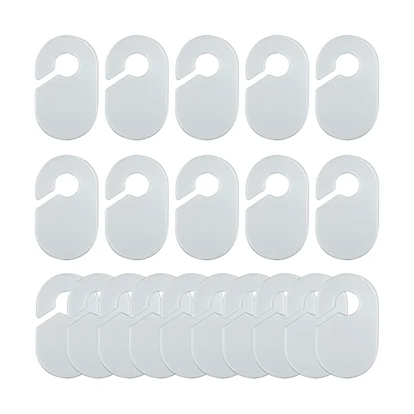 IFAMIO 20 Pack Clothing Rack Size Dividers Blank Closet Separators for Clothes Baby Closet Size Divider Hooks Wardrobe Large Hangers Clothing Size Dividers for Racks Hanging Closet Organizer