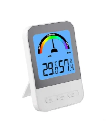 Indoor Thermometer Hygrometer Digital Temperature Humidity Gauge with Large Backlit Screen MAX MIN Memory Function for Baby Room Bedroom Living Room Weather Tracking
