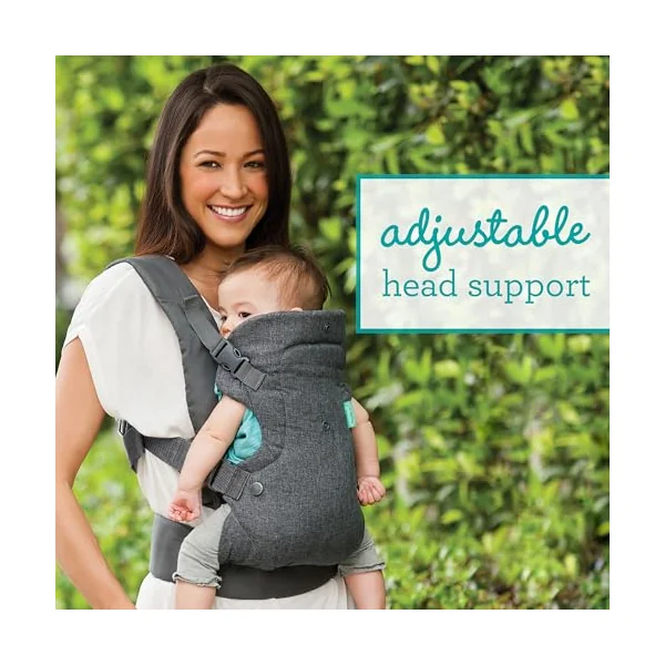 Infantino Flip Advanced 4-in-1 Baby Carrier - Ergonomic, Convertible, Face-in and Face-Out Front and Back Baby Carrier for Newborn to Toddler 3,6-14,5kg, Grey