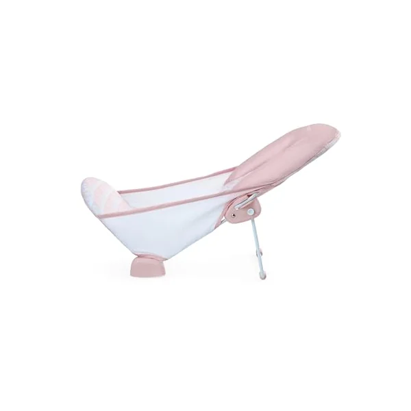 Ingenuity Foldaway 2-Position Bather, 2-Position Adjustable Support Baby Bath seat for Sink or Bathtub, Ages 0-6 Months, up to 20 pounds, Pink