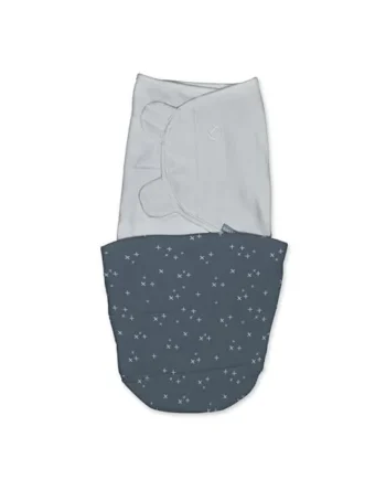 Ingenuity SwaddleMe All Season Baby Swaddle, 2 Quick Flip Layers to Change From 1.0 to 2.5 TOG, Size 0-3 Months, 7-14 Pounds - Stardust