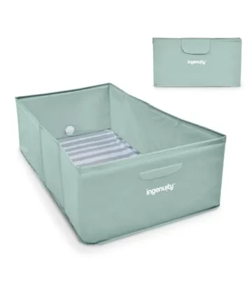 Ingenuity Tuckaway Toddler Tub, Converts Shower to Tub, Folds to Store, Easy to Clean, No Assembly Required, 12M-5Y