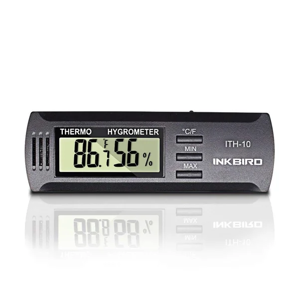 Inkbird ITH-10 Digital Hygrometer Humidity Meter Temperature Humidity | Monitor Hygrometer Thermometer for Humidor Guitar Room Wine Celler Indoor Home Office Reptile