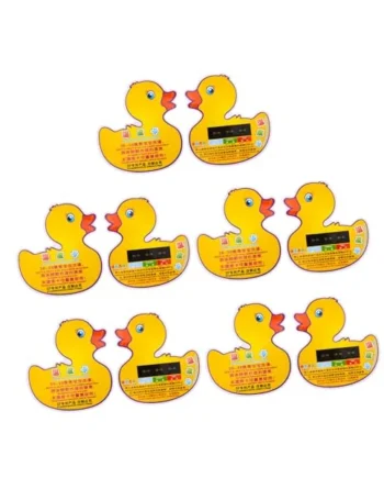 iplusmile Duck Shaped Bath Temperature Thermometer 10pcs, Digital Lcd Display, Portable Lightweight Plastic Card for Baby and Newborn Bath Time, Travel Use