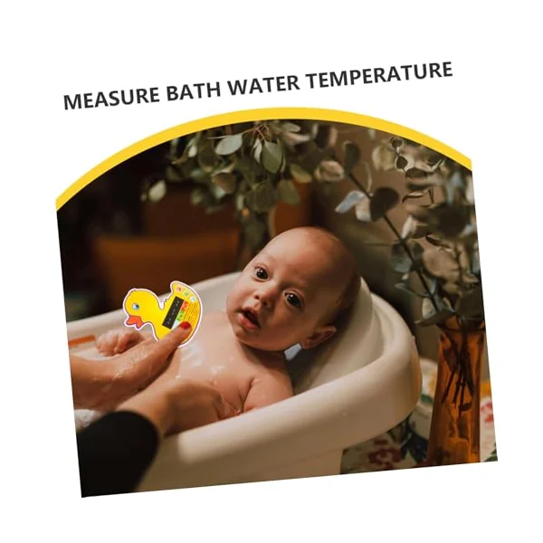 iplusmile Duck Shaped Bath Temperature Thermometer 10pcs, Digital Lcd Display, Portable Lightweight Plastic Card for Baby and Newborn Bath Time, Travel Use