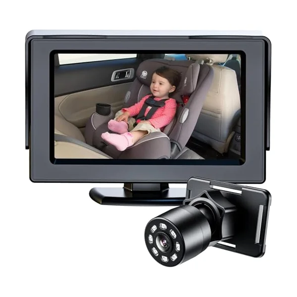 Itomoro Baby Car Mirror, View Infant in Rear Facing Seat with Wide Crystal Clear View,Camera Aimed at Baby-Easily to Observe The Baby's Every Move