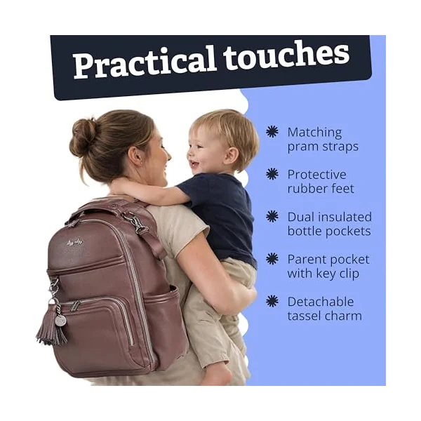 Itzy Ritzy Baby Changing Bag Backpack | Large Nappy Bag with Changing Mat | Big Enough for Their World, Organised for Yours | 19 Pockets, Insulated Bottle Holders, Pram Straps | Diaper Pack
