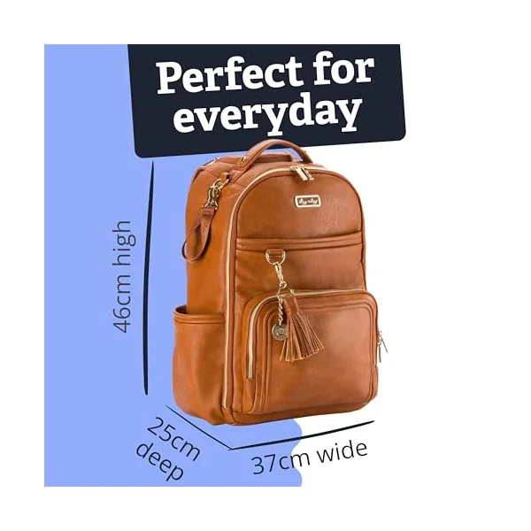 Itzy Ritzy Baby Changing Bag Backpack | Large Nappy Bag with Changing Mat | Big Enough for Their World, Organised for Yours | 19 Pockets, Insulated Bottle Holders, Pram Straps | Diaper Pack