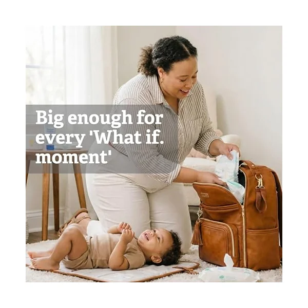Itzy Ritzy Baby Changing Bag Backpack | Large Nappy Bag with Changing Mat | Big Enough for Their World, Organised for Yours | 19 Pockets, Insulated Bottle Holders, Pram Straps | Diaper Pack