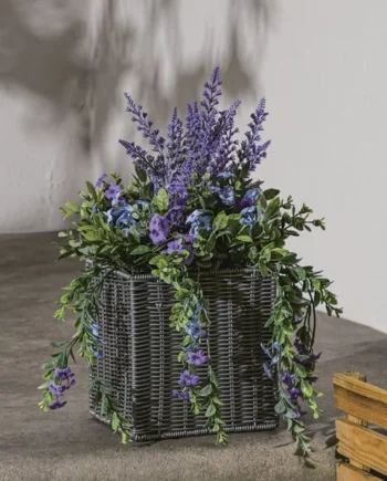 Jardin Artificial Flower In Rattan Planter