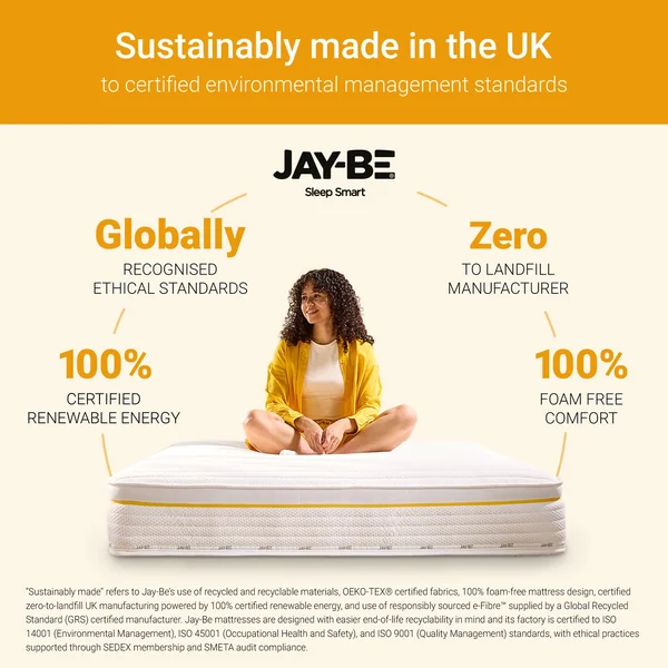 Jay-Be Bio Fresh Hybrid 2000 Pocket Mattress - Single