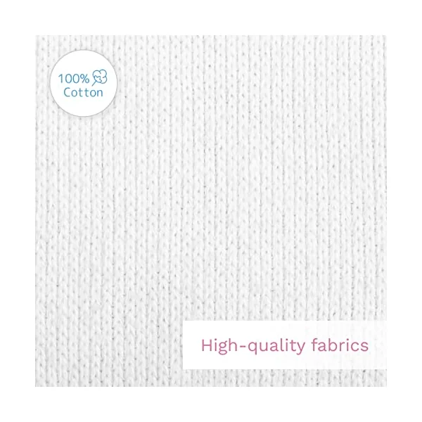 Jersey 100% Cotton Fitted Sheet for 120 x 60 cm Toddler Baby Cot Bed Mattress (White)